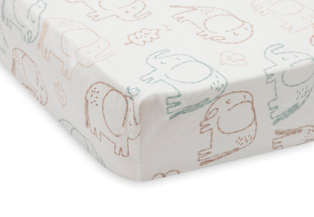 Jollein Hoeslaken Jersey 60x120cm | Elephant Tales