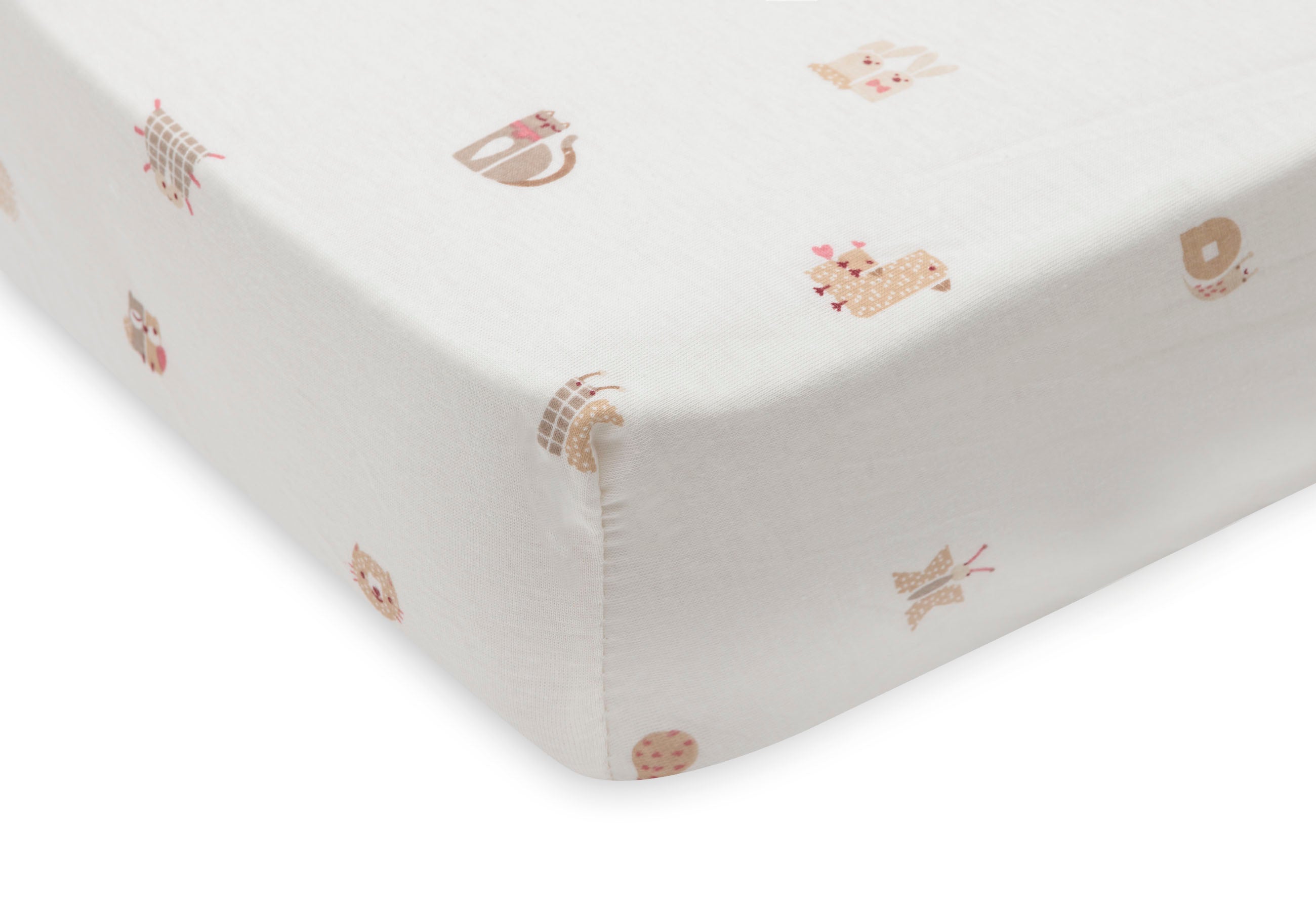Jollein Hoeslaken Jersey 60x120cm | Animal Friends