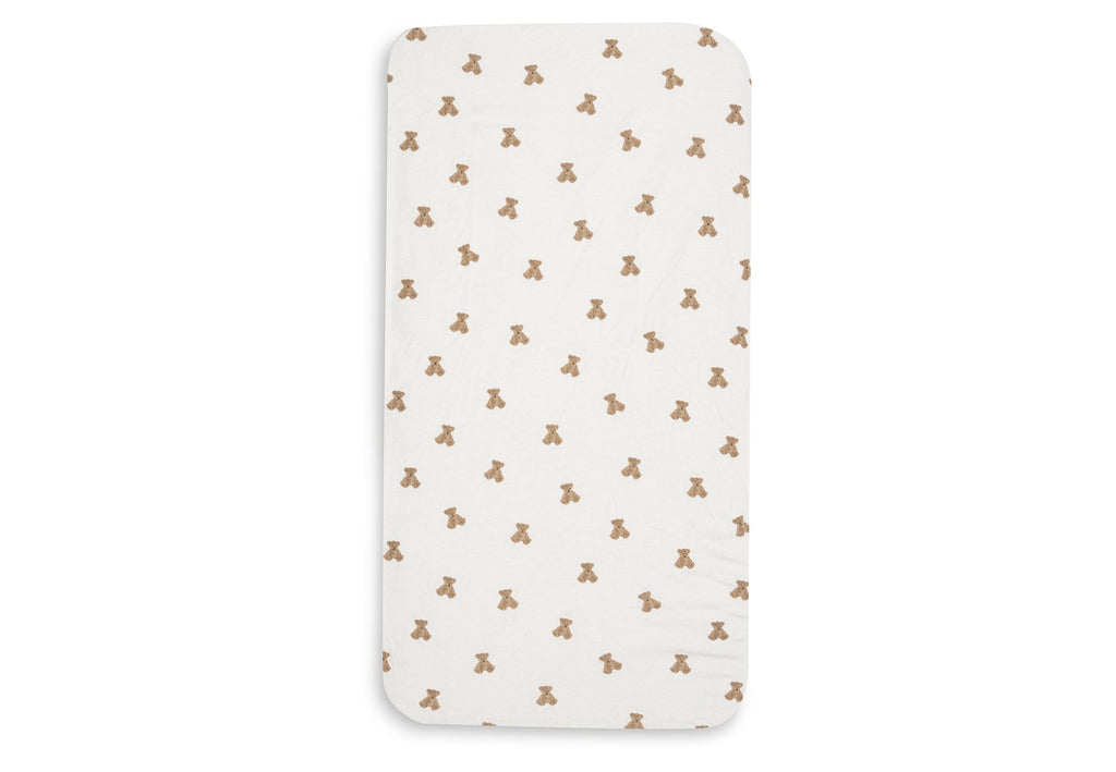 Jollein Hoeslaken Jersey 70/75x140/150cm | Mini Teddy Bear