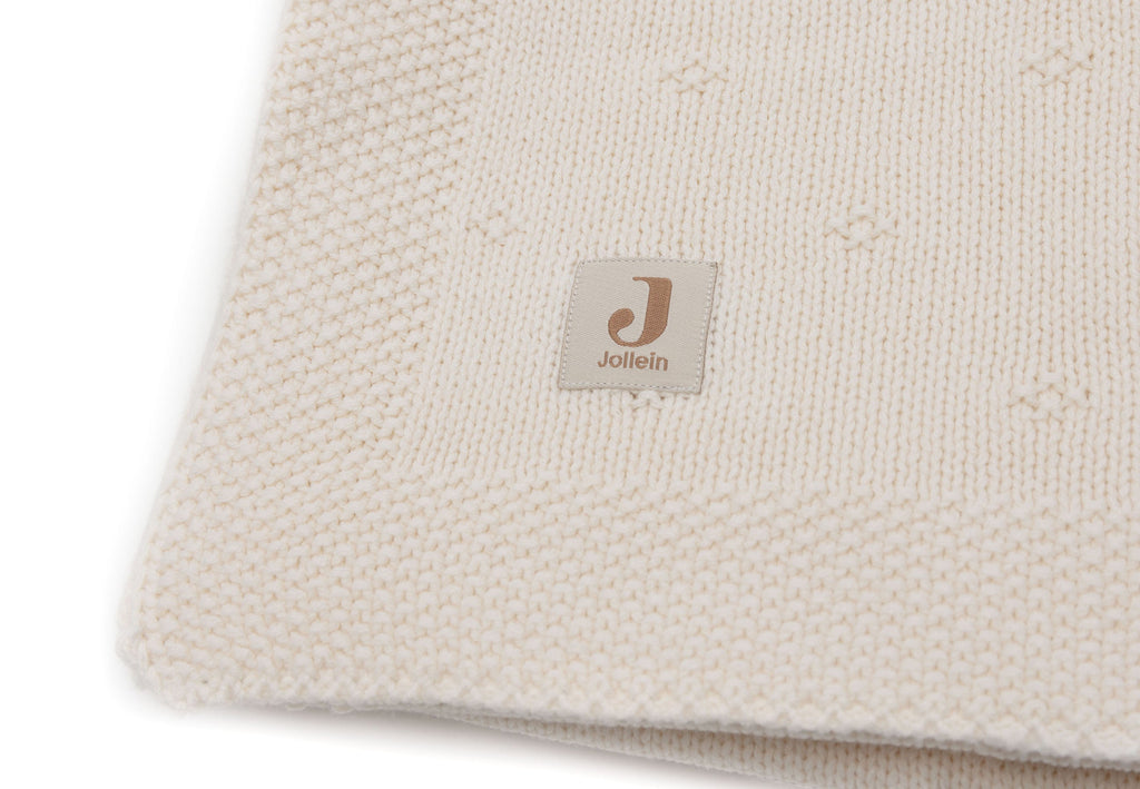 Jollein Wiegdeken 75x100cm Cosy Knit Ivory