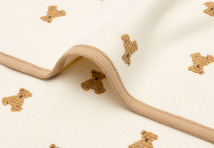 Jollein Deken Wieg 75x100cm Mini Teddy Bear Little Waffle
