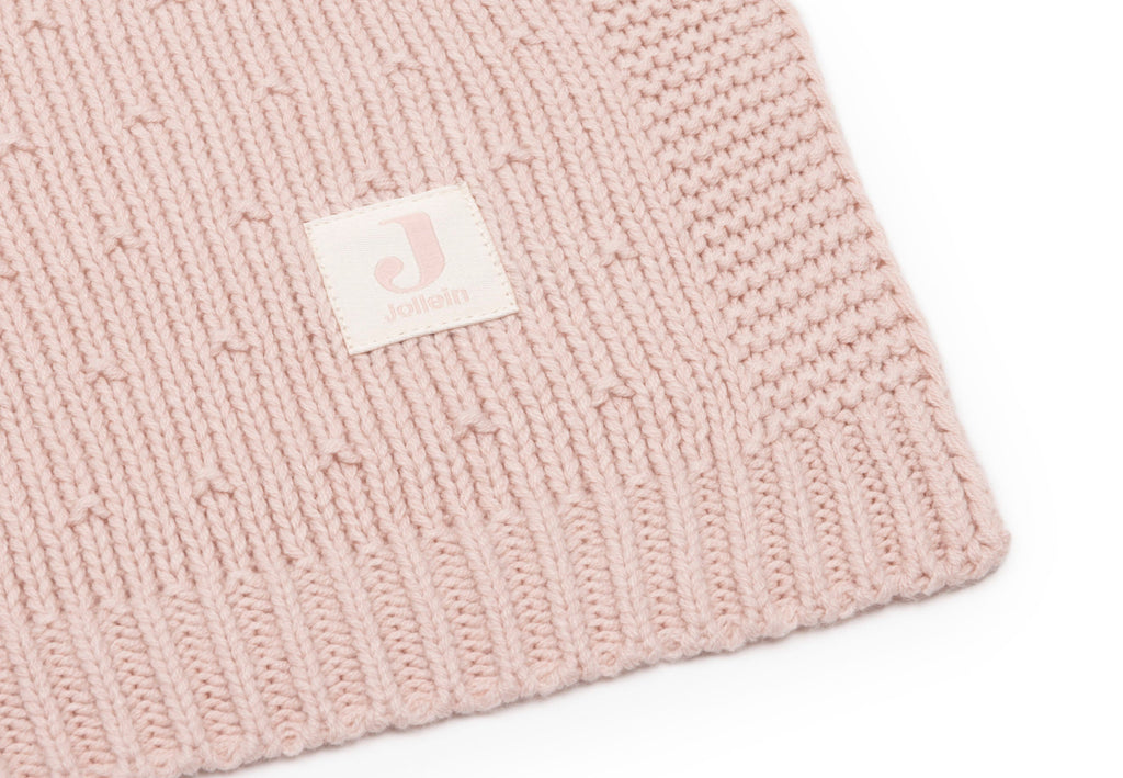 Jollein Deken Wieg 75x100cm Sprinkle Knit | Silk Rose
