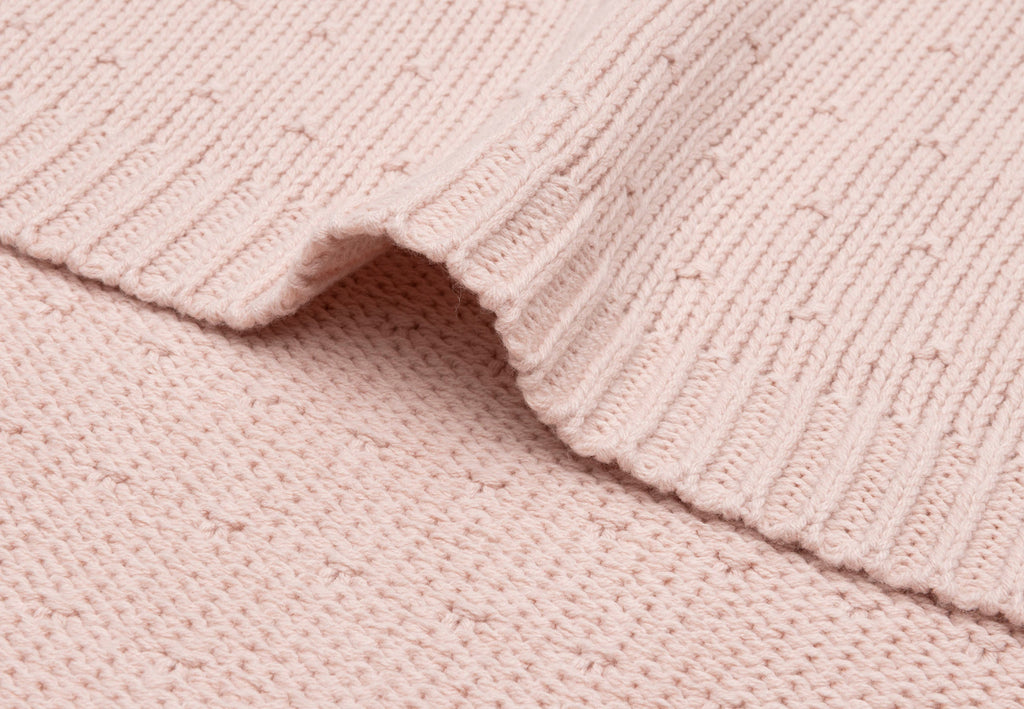 Jollein Deken Wieg 75x100cm Sprinkle Knit | Silk Rose