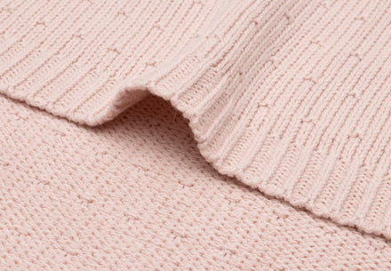 Jollein Deken Wieg 75x100cm Sprinkle Knit | Silk Rose