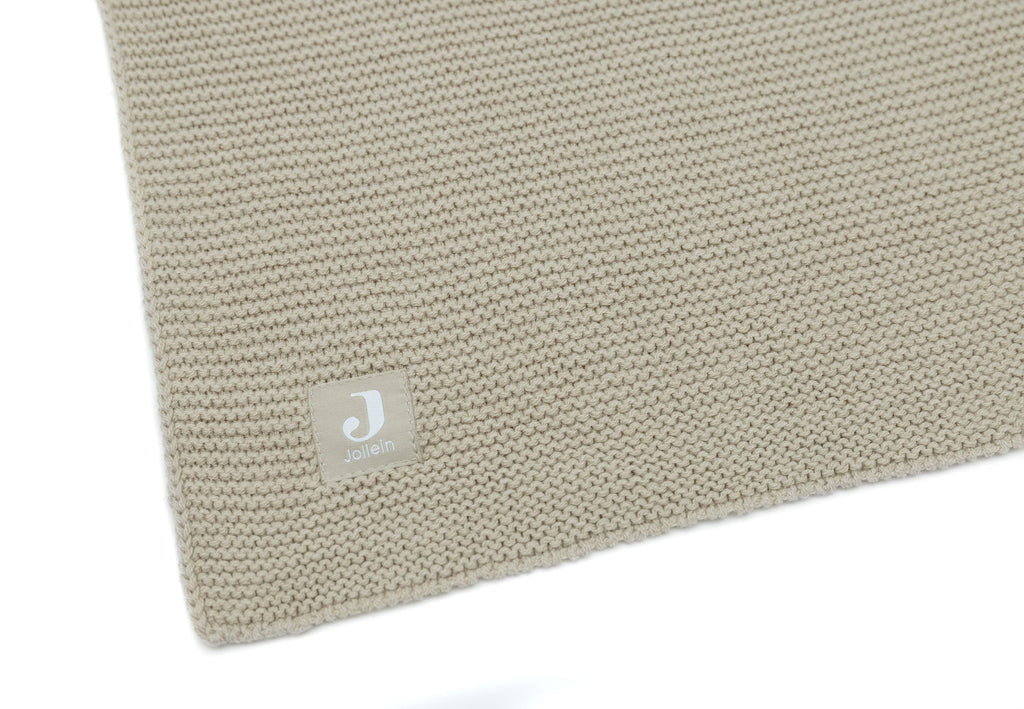 Jollein Ledikant Deken 100x150cm | Basic Knit Olive Green