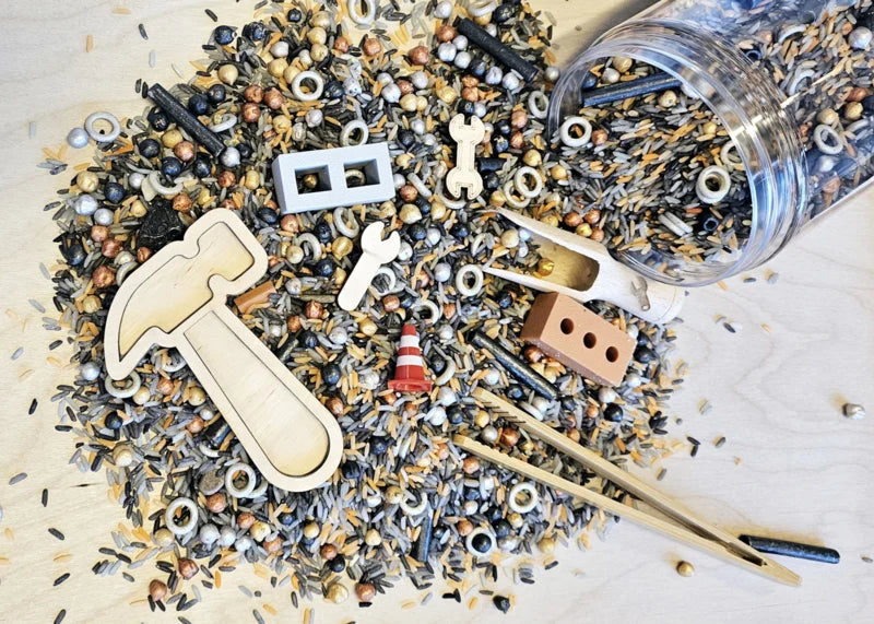 SensoryFun Speelrijst Mix Pour And Play 1.2kg | Construction