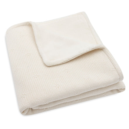 Jollein Wiegdeken 75x100cm Cosy Knit Ivory/Velvet