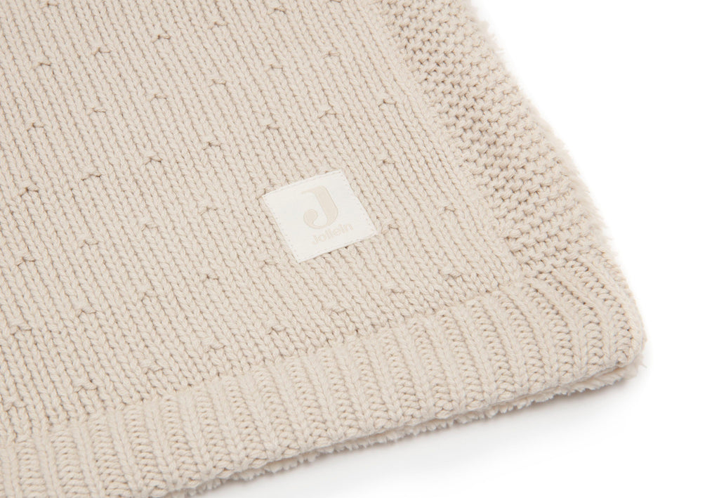 Jollein Deken Wieg 75x100cm Sprinkle Knit | Sand/Fluffy