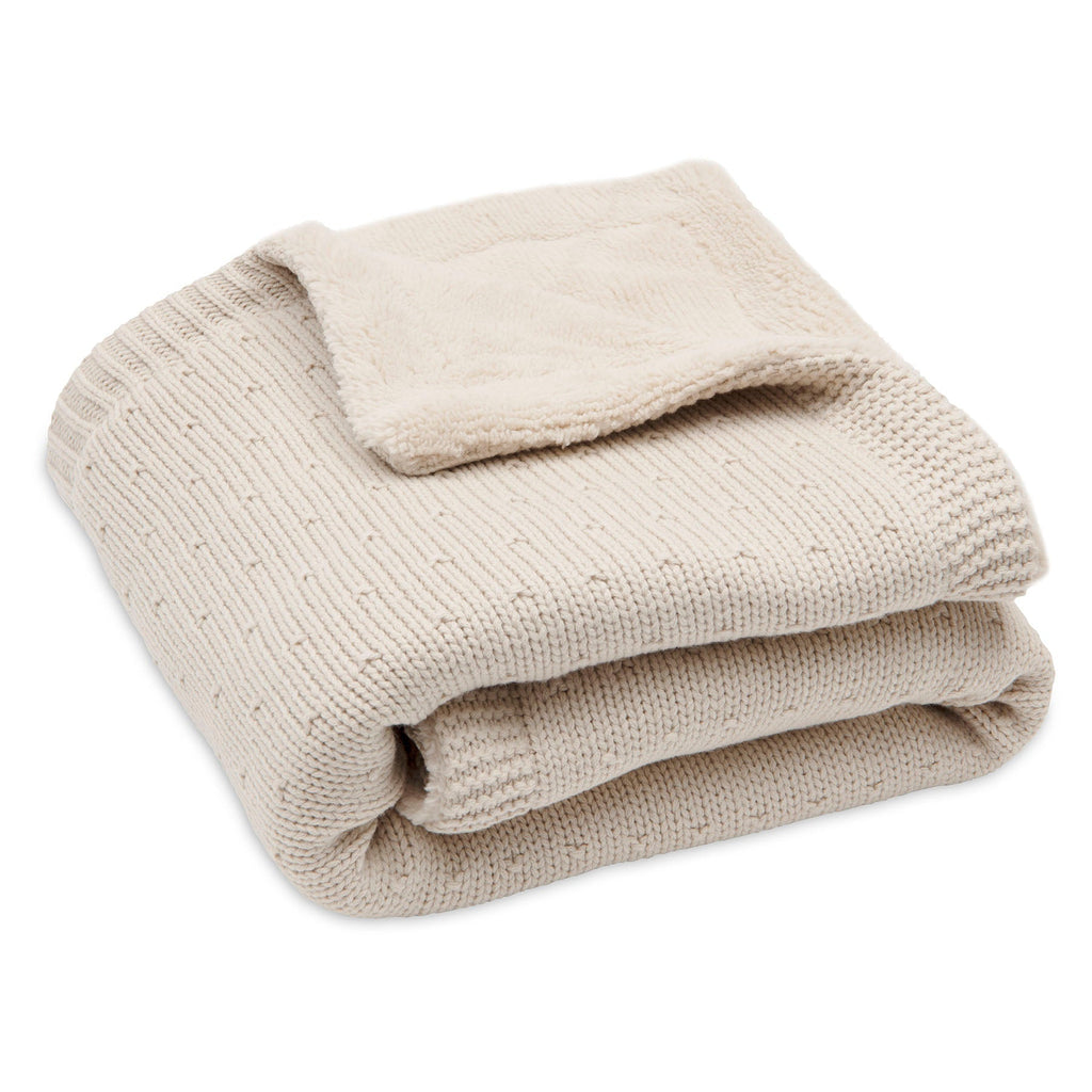 Jollein Deken Wieg 75x100cm Sprinkle Knit | Sand/Fluffy
