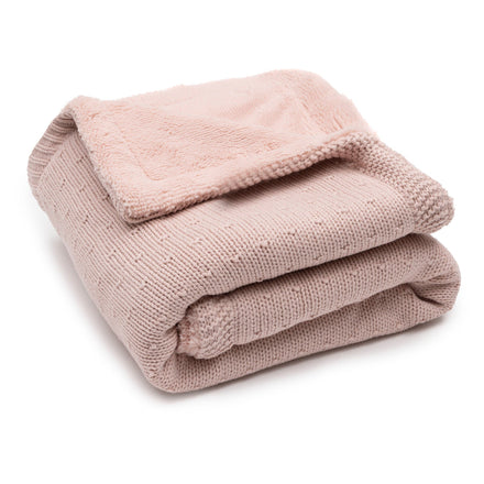 Jollein Deken Wieg 75x100cm Sprinkle Knit | Silk Rose/Fluffy