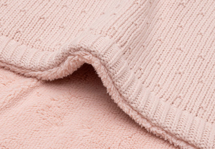 Jollein Deken Wieg 75x100cm Sprinkle Knit | Silk Rose/Fluffy