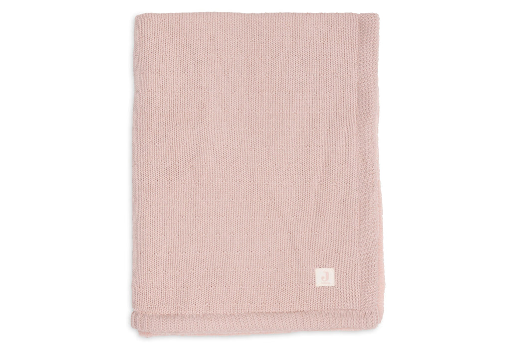 Jollein Deken Wieg 75x100cm Sprinkle Knit | Silk Rose/Fluffy
