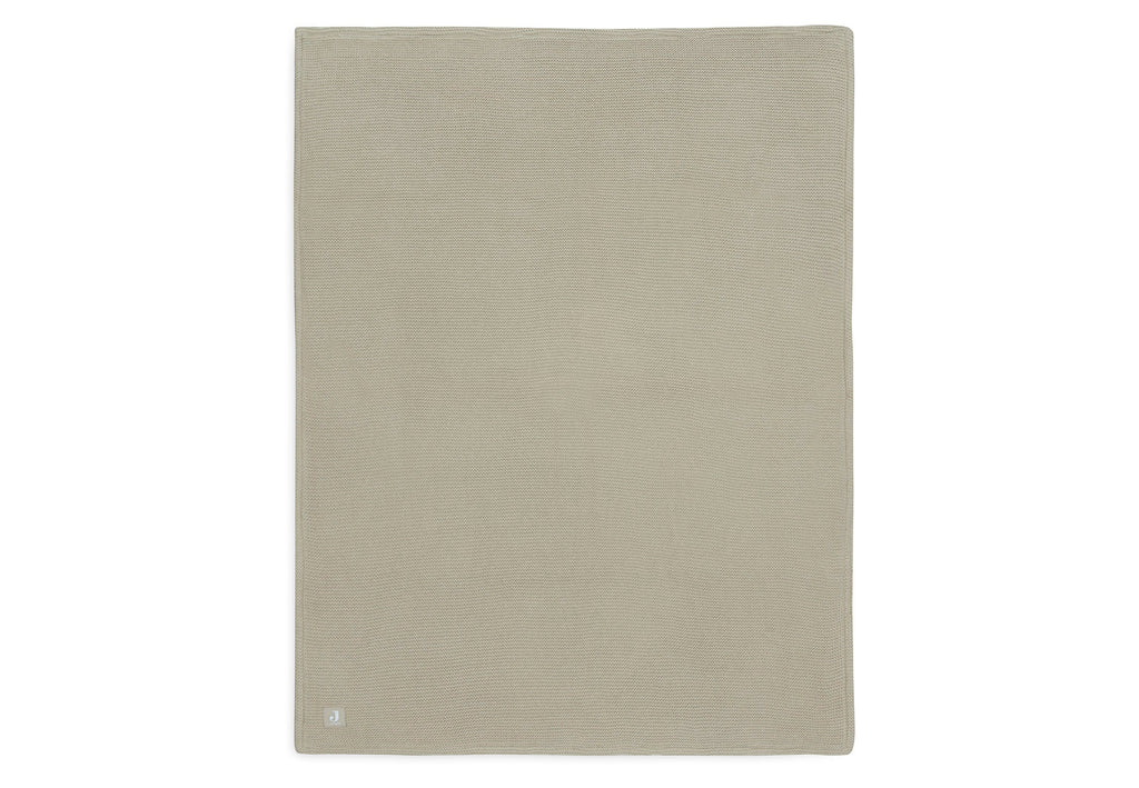 Jollein Ledikant Deken Fleece 100x150cm | Basic Knit Olive Green