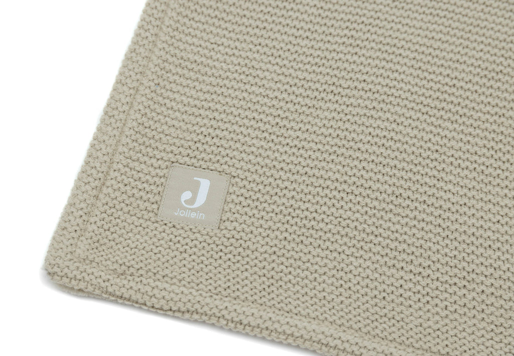 Jollein Ledikant Deken Fleece 100x150cm | Basic Knit Olive Green