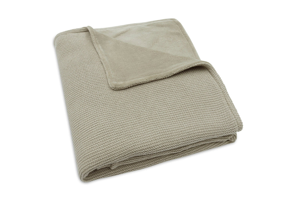 Jollein Ledikant Deken Fleece 100x150cm | Basic Knit Olive Green