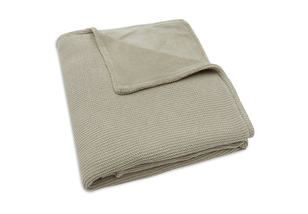 Jollein Ledikant Deken Fleece 100x150cm | Basic Knit Olive Green