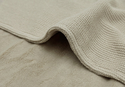 Jollein Ledikant Deken Fleece 100x150cm | Basic Knit Olive Green