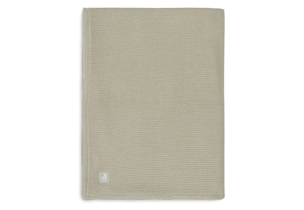 Jollein Ledikant Deken Fleece 100x150cm | Basic Knit Olive Green