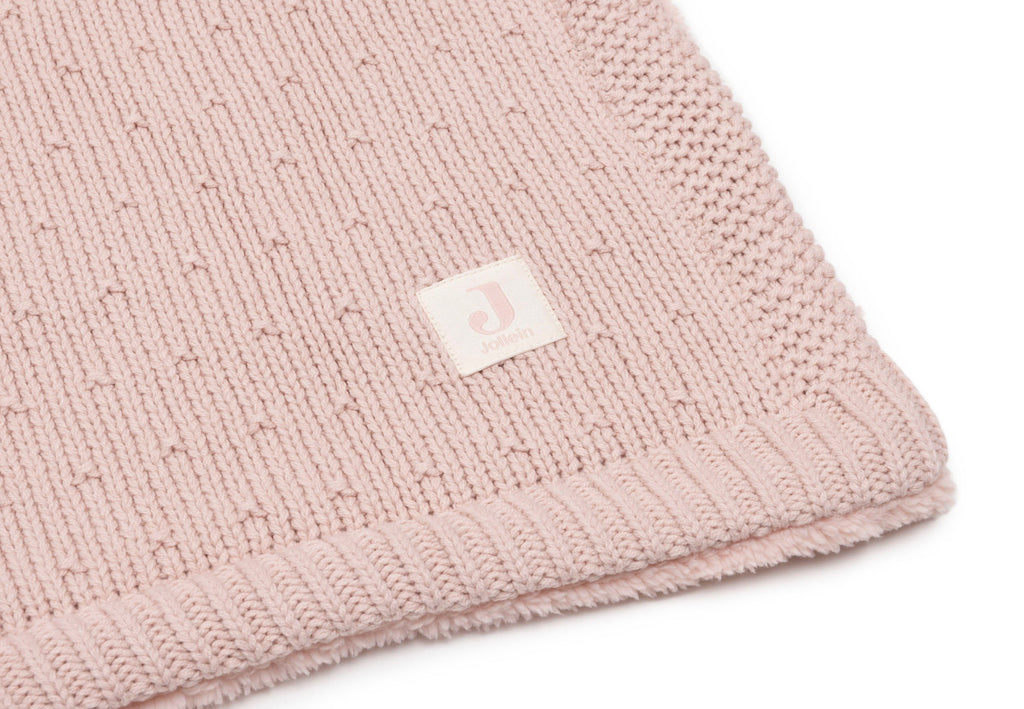Jollein Deken Ledikant 100x150cm Sprinkle Knit | Silk Rose/Fluffy