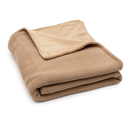 Jollein Deken Ledikant 100x150cm Basic Knit | Hazel/Fleece