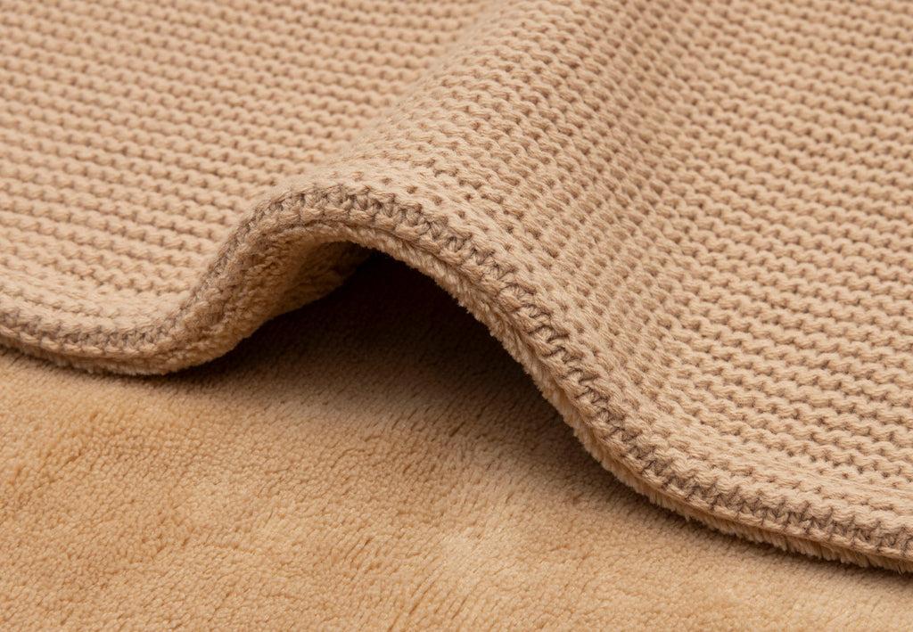 Jollein Deken Ledikant 100x150cm Basic Knit | Hazel/Fleece