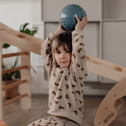 Find That Hippo Sensorische Ballen Set 2 | Metallic Blauw / Kaki
