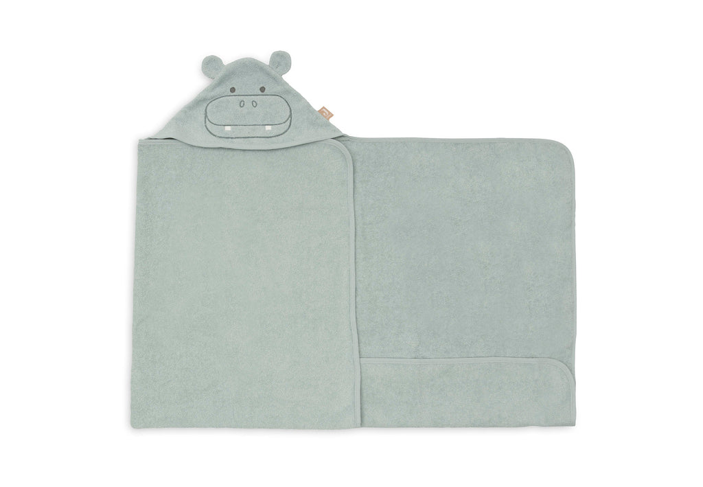 Jollein Badcape Badstof 70x130cm Hippo | Happy