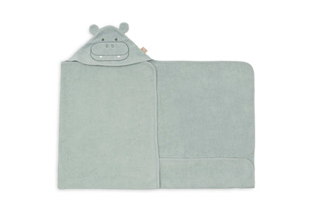 Jollein Badcape Badstof 70x130cm Hippo | Happy