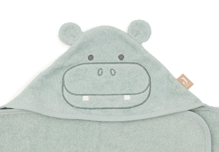 Jollein Badcape Badstof 70x130cm Hippo | Happy