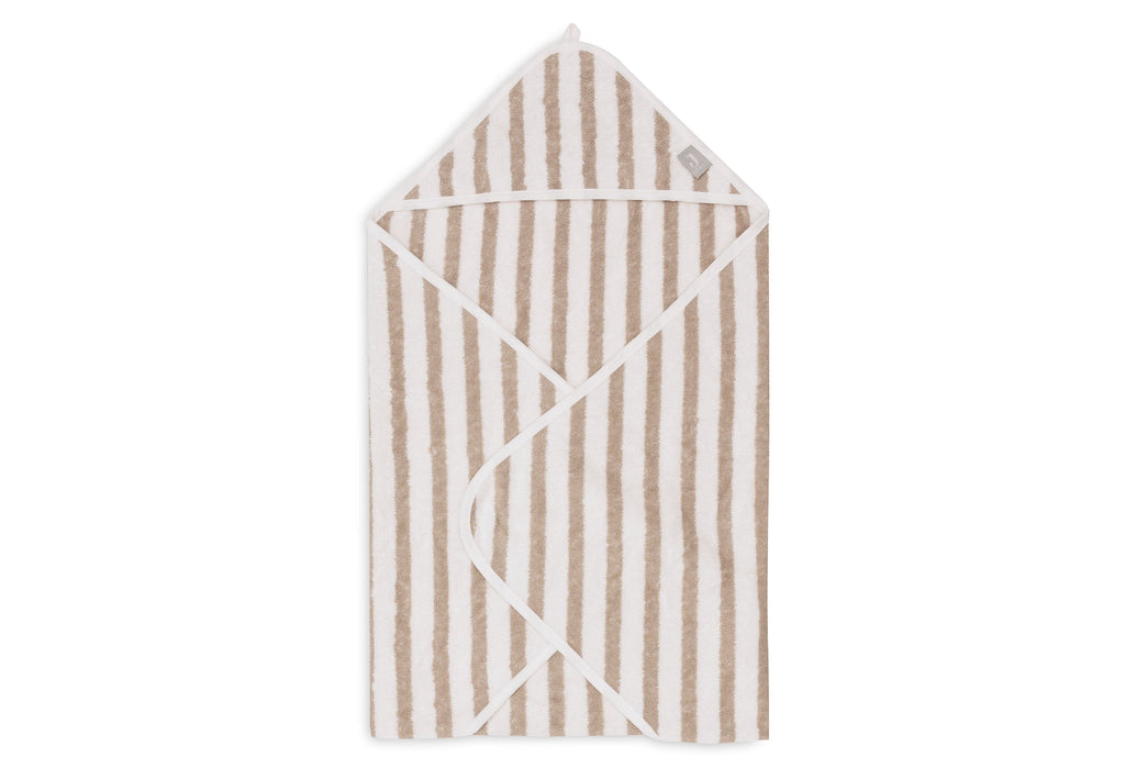 Jollein Badcape 75x75cm | Stripe Terry Olive Green Gots