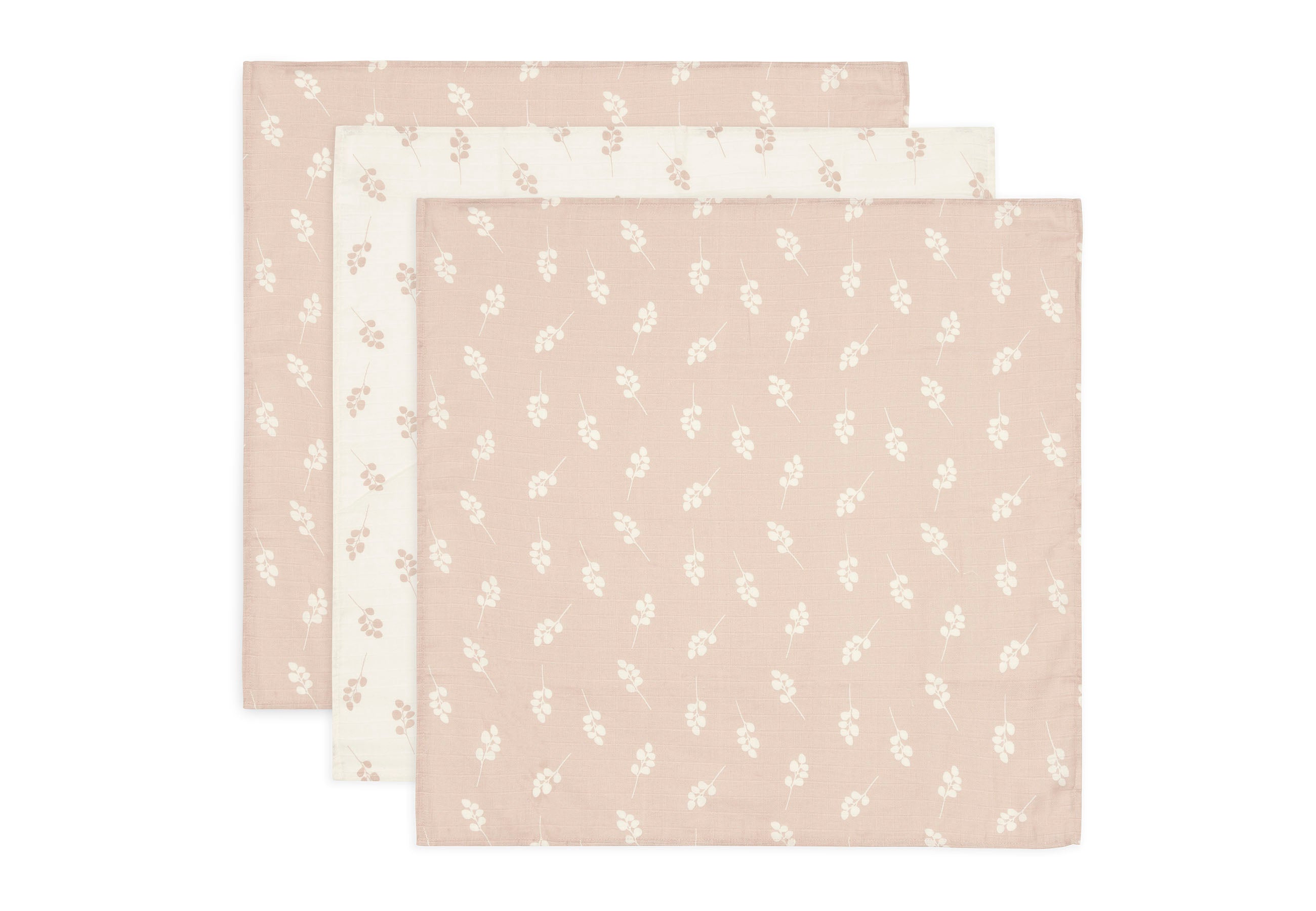 Jollein Hydrofiele Doek Small 70x70cm 3-Pack | Twig Wild Rose