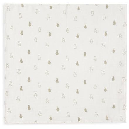 Jollein Hydrofiele Doek Small 70x70cm Happy Miffy Set 3 | Olive Green