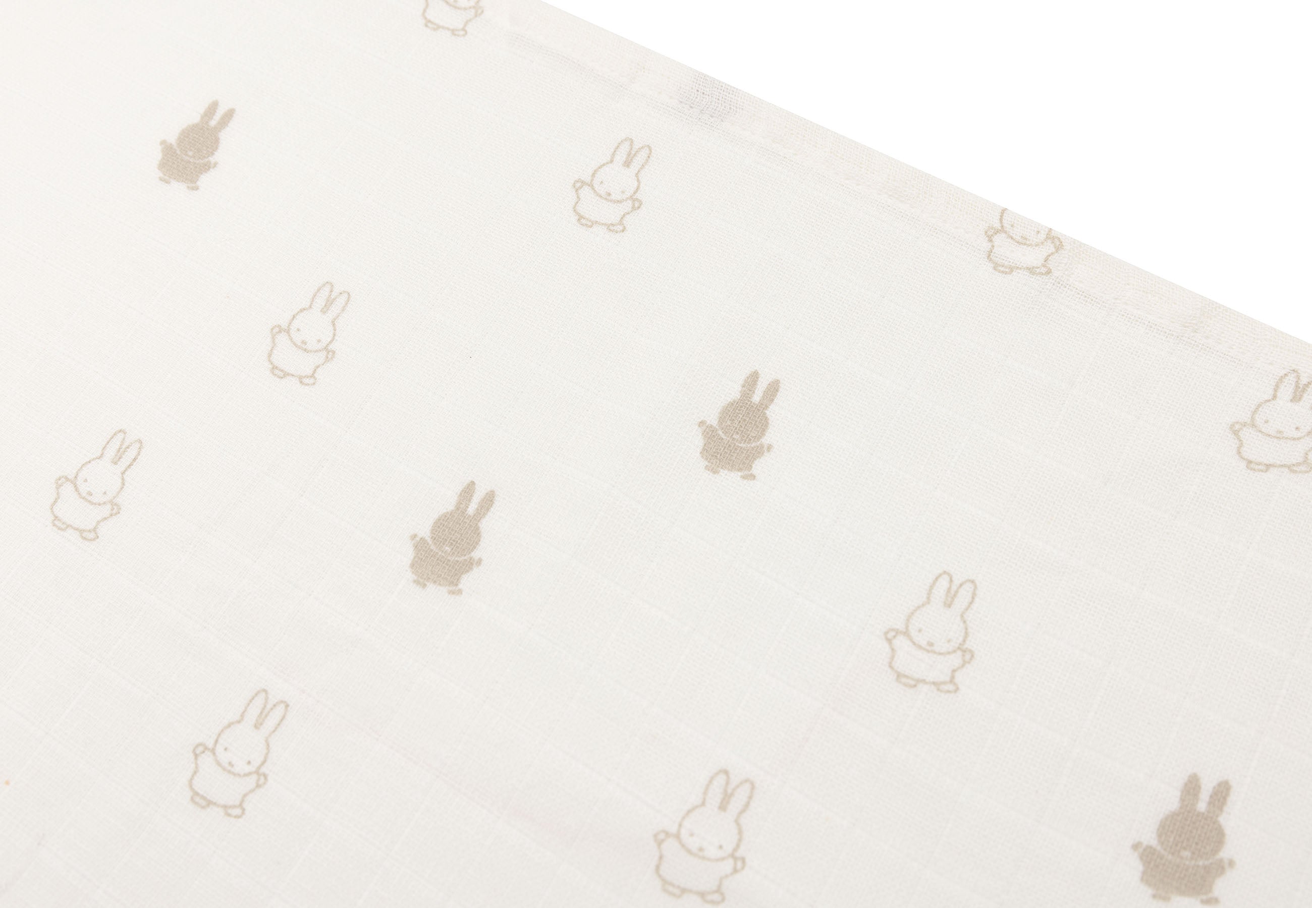 Jollein Hydrofiele Doek Small 70x70cm Happy Miffy | Nougat | 3 Stuks
