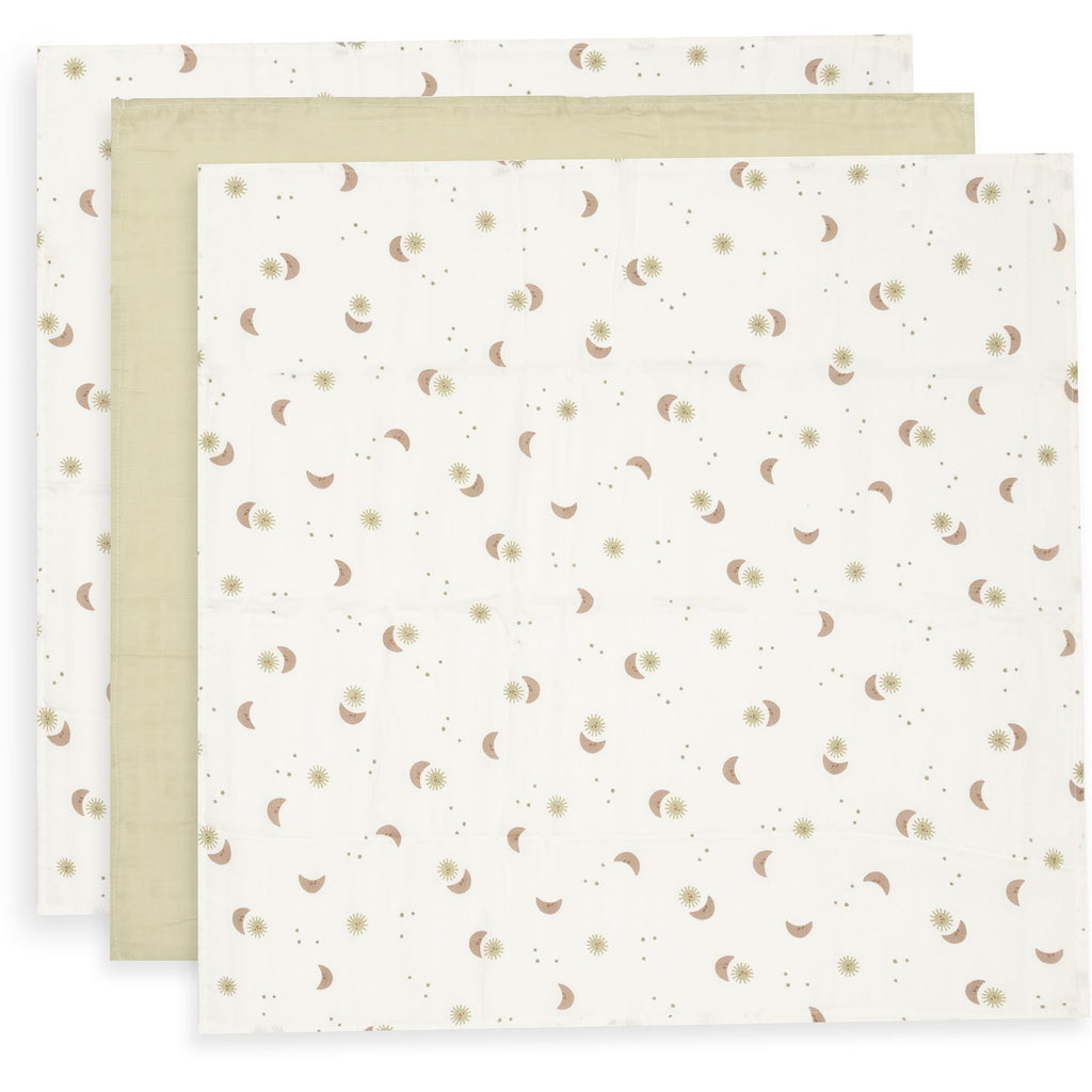 Jollein Hydrofiele Doek Small 70x70cm | Over The Moon (3pack)