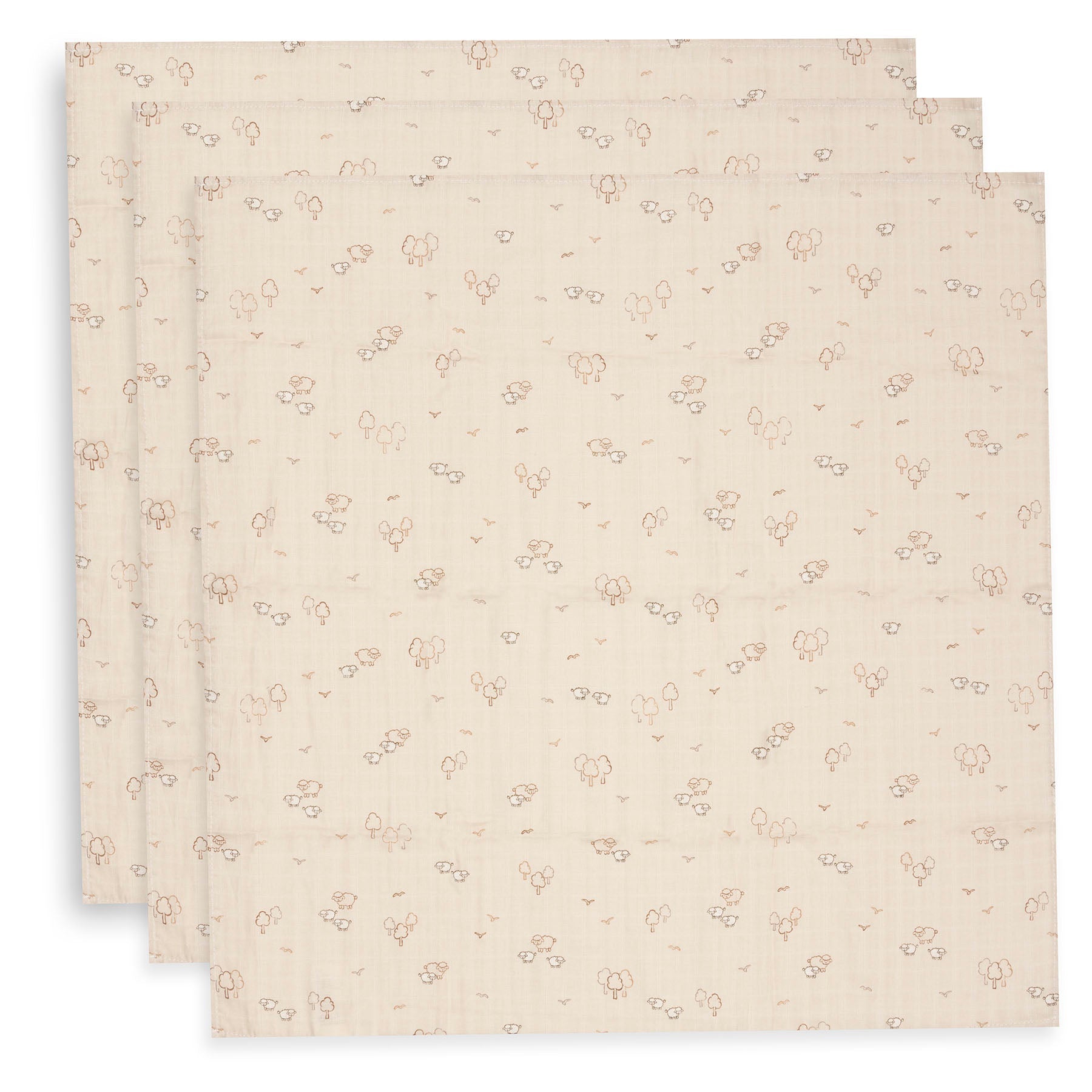 Jollein Hydrofiele Doek Small 70x70cm | Woolly (3pack)