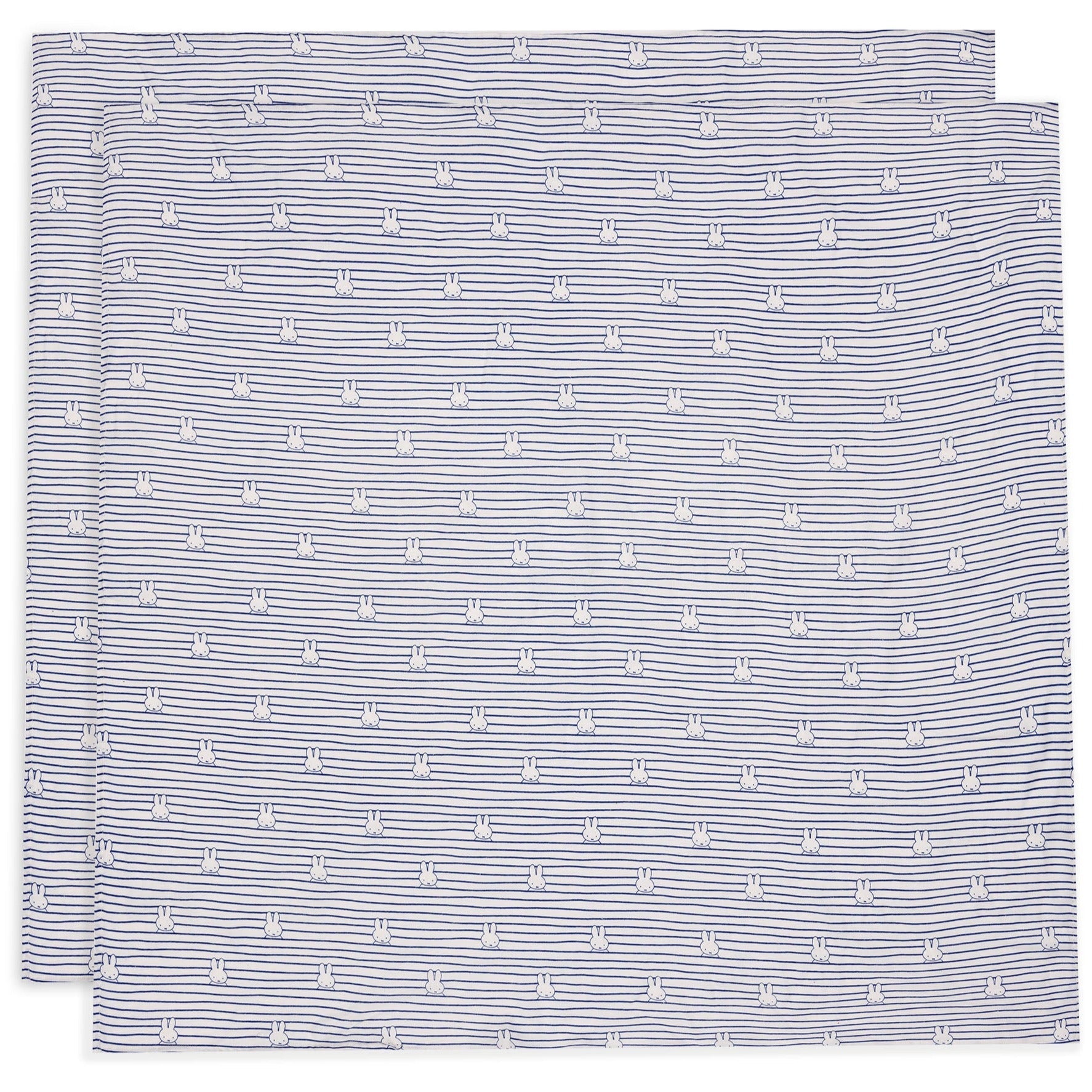 zzz Jollein Hydrofiele Doek Large 115x115cm | Miffy Stripe Navy (2Pack)