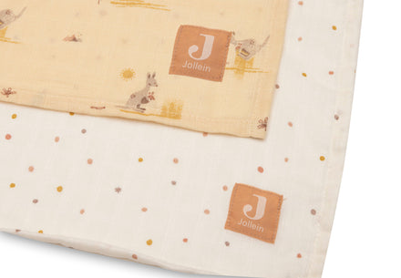 Jollein Hydrofiel Monddoekje 31x31cm 3st | Kangaroots