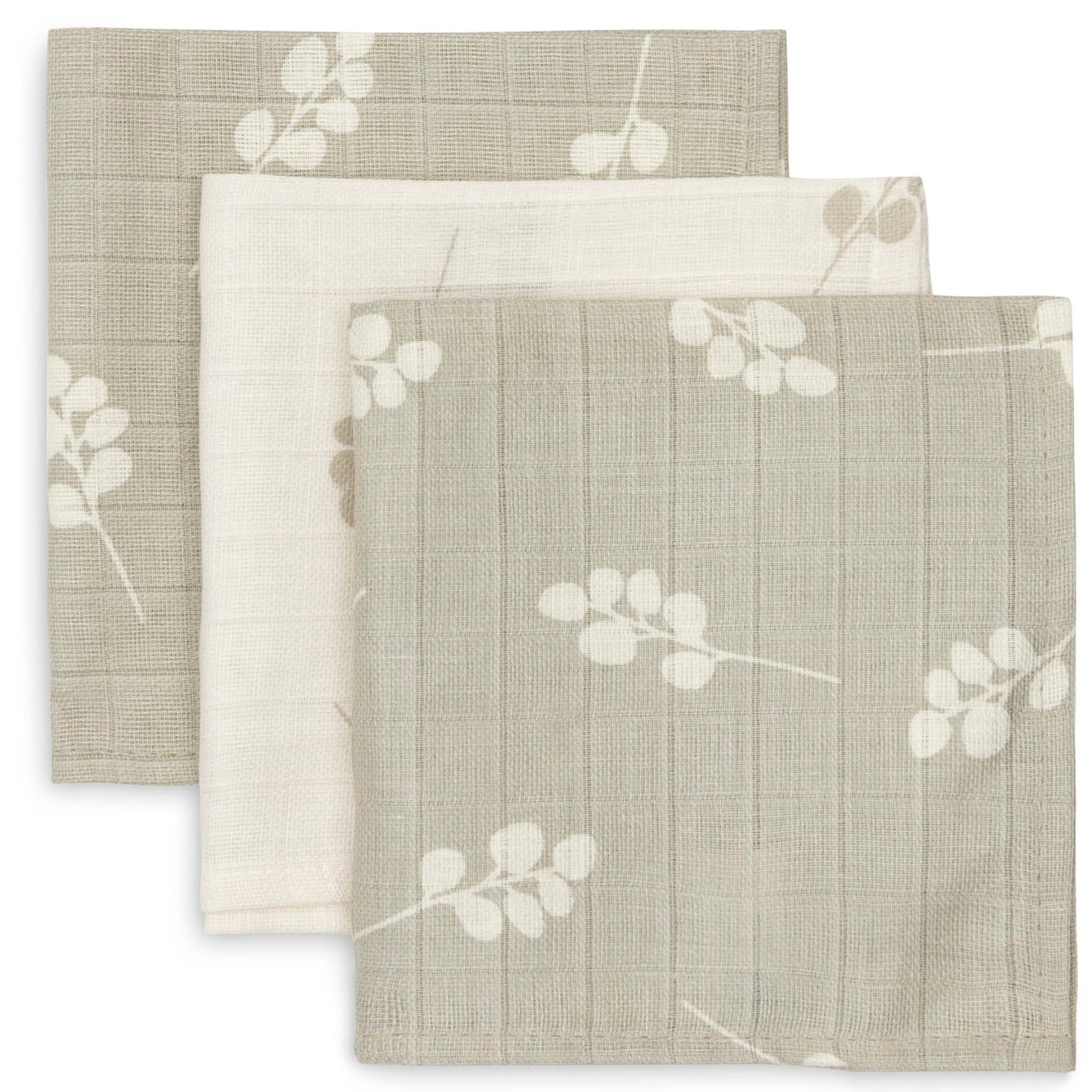 Jollein Set 3 Hydrofiele Monddoekjes | Twig Olive Green