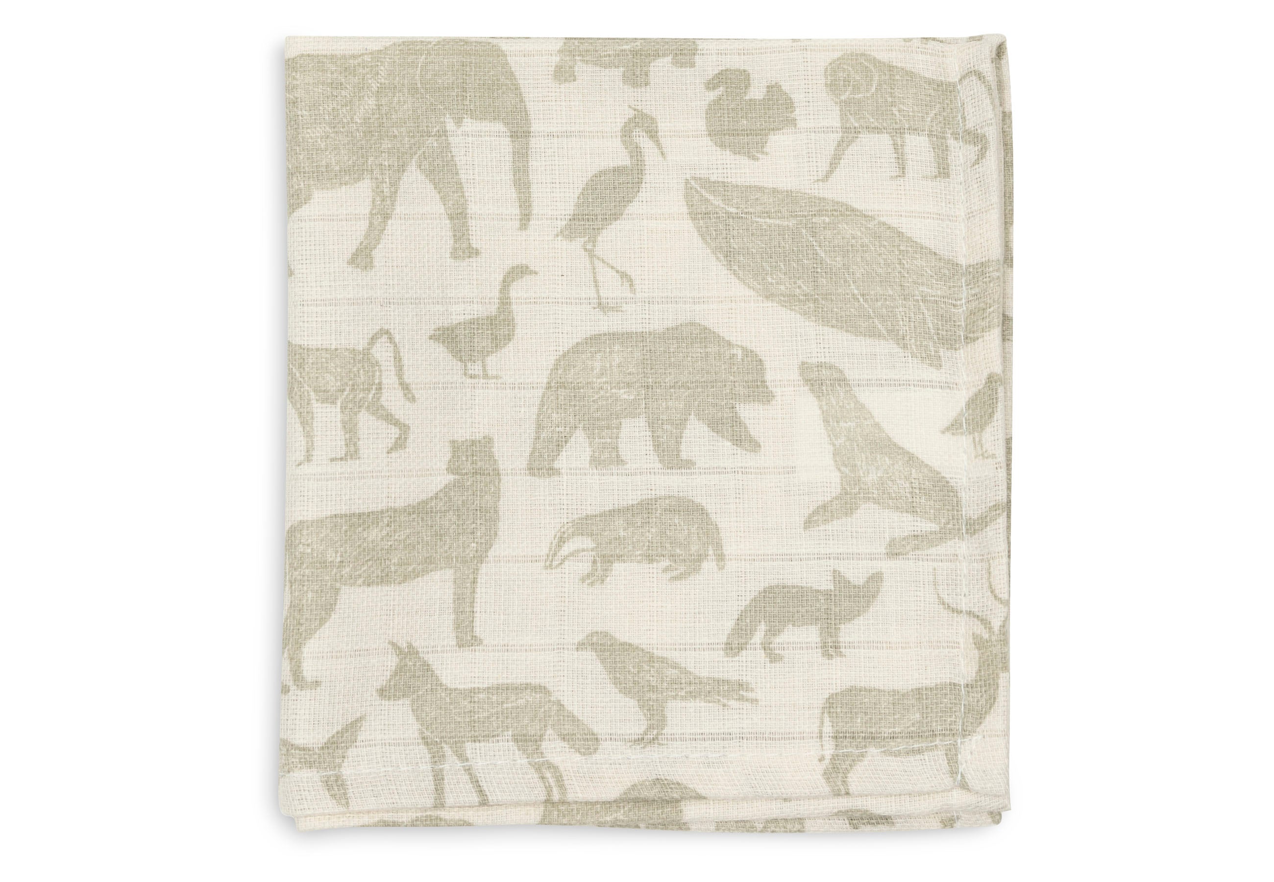 Jollein Set 3 Hydrofiele Monddoekjes | Animals Olive Green