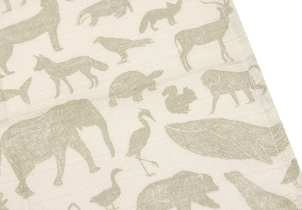 Jollein Set 3 Hydrofiele Monddoekjes | Animals Olive Green