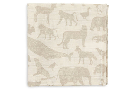 Jollein Set 3 Hydrofiele Monddoekjes | Animals Nougat