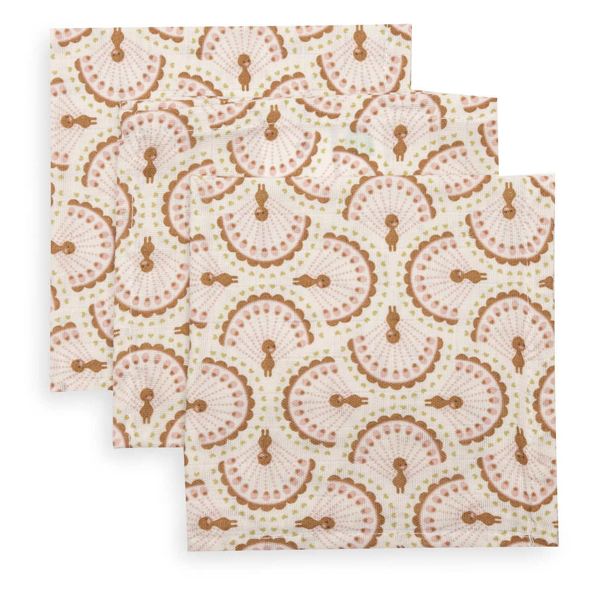 Jollein Hydrofiel Monddoekje 31x31cm | Soft Plumes (3pack)