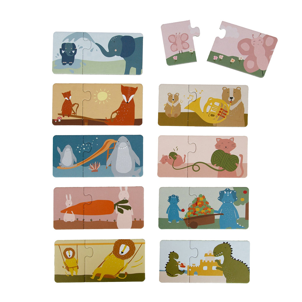 * Trixie Puzzeldoos Bijpassende Dieren  | 10 Duo Puzzels