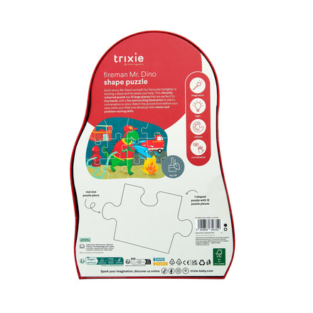 Trixie Vormenpuzzel Brandweerman Mr. Dino | 12st