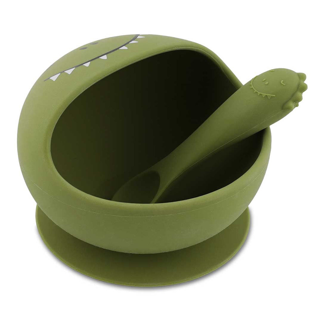 Trixie Silicone Bowl Met Zuignap + Lepel | Mr. Dino