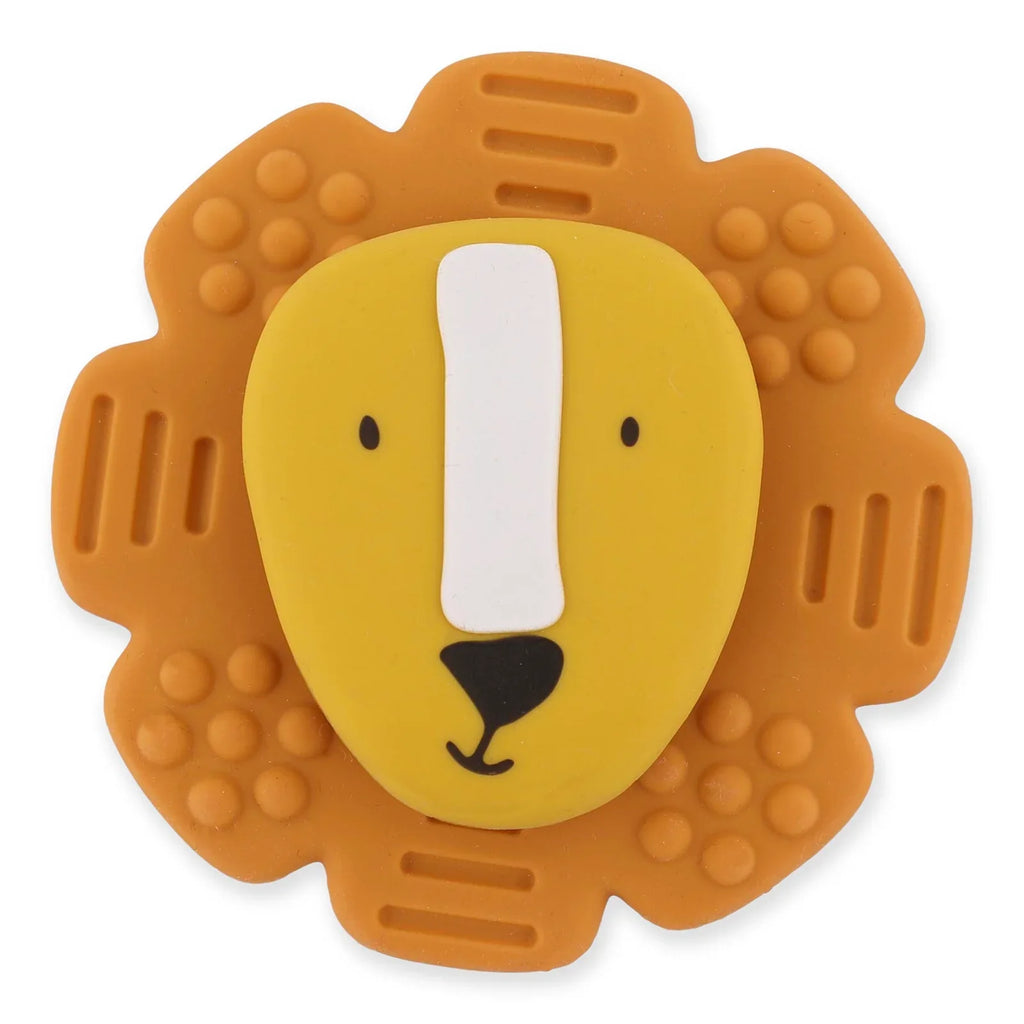 Trixie Siliconen Spinner Mr. Lion met draaiende ring, verkrijgbaar bij De Gele Flamingo.