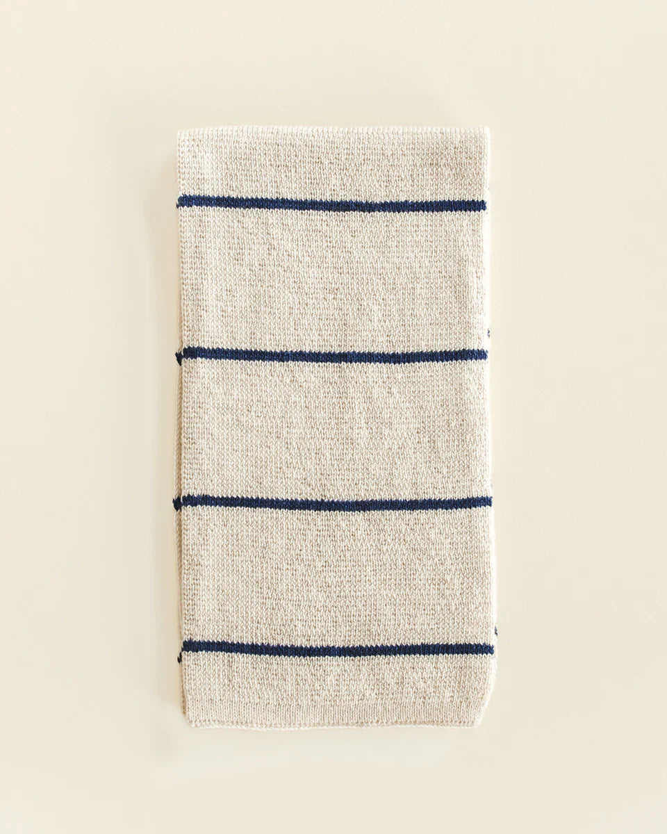 Hvid Sjaal Igor | Cream/Blue