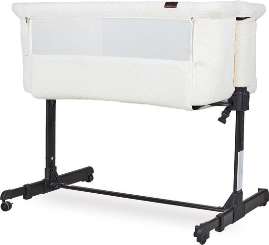 Quax Wieg Side By Side Co-Sleeper Met Zwarte Poten | Cream