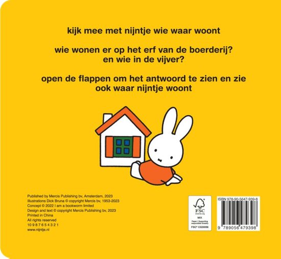 Nijntje Boekje Flapboek | Wie Woont Hier?