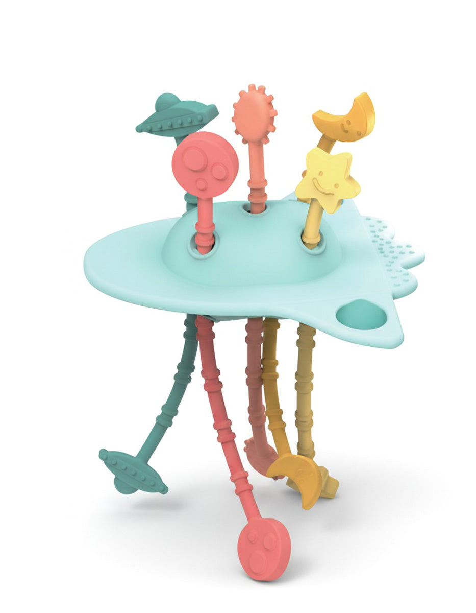 Little L -Sensorisch Trekspeelgoed  Siliconen | Planeet Raket